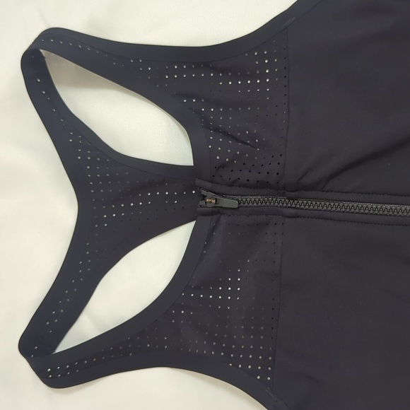 ATHLETA Bonaire Zipfront Tankini, Color Blue/Black Size M - Picture 5 of 16